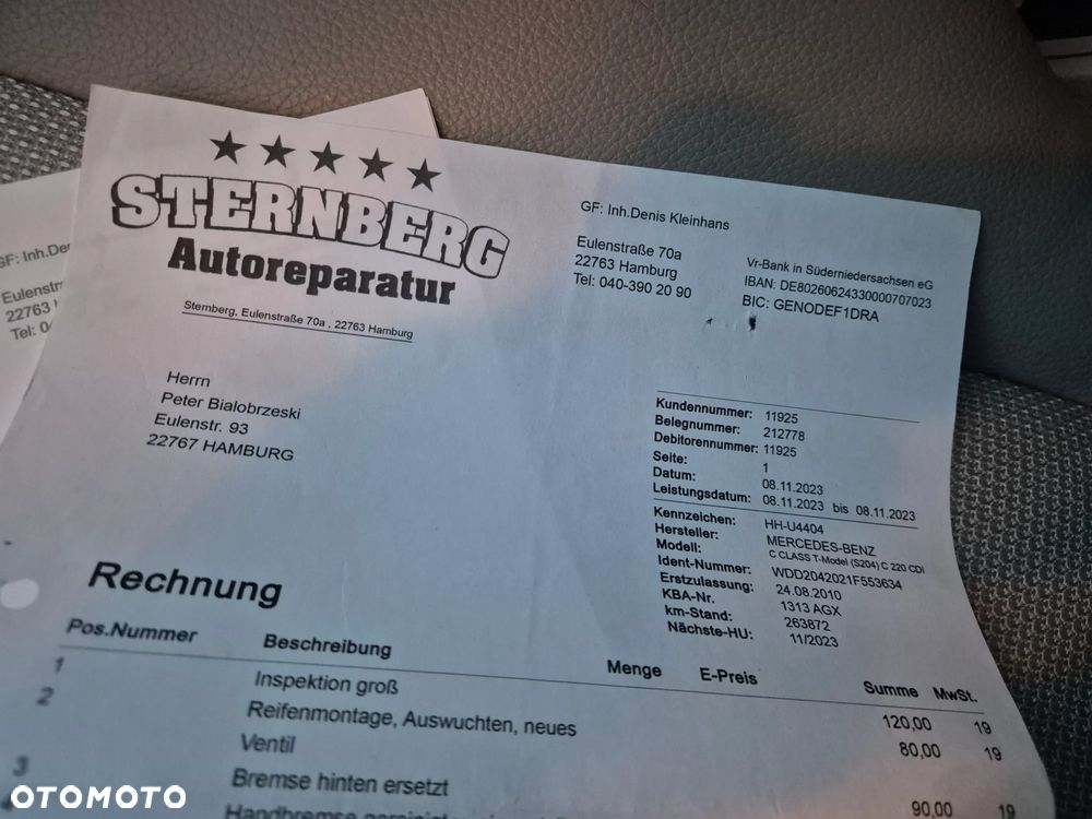 Mercedes-Benz Klasa C 220 CDI DPF BlueEFFICIENCY Avantgarde Edition - 22