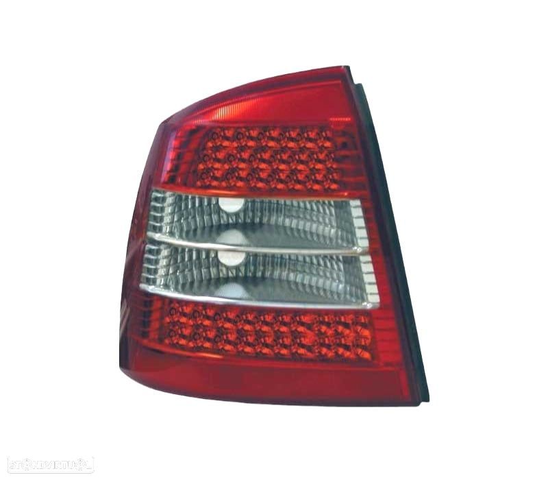 FAROLINS TRASEIROS LED OPEL ASTRA G 2P 4P 97-04 VERMELHO FUMADOS - 2