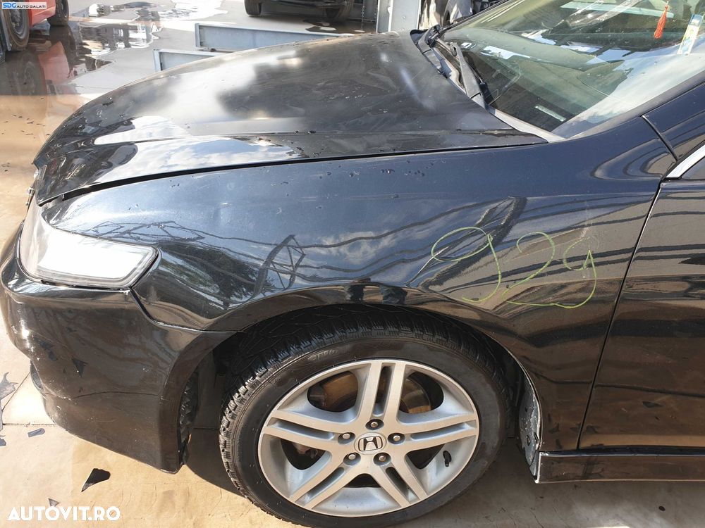 Aripa Stanga Fata Honda Accord 7 2002 - 2008 Culoare B92P Nighthawk Black Pearl [K7411]