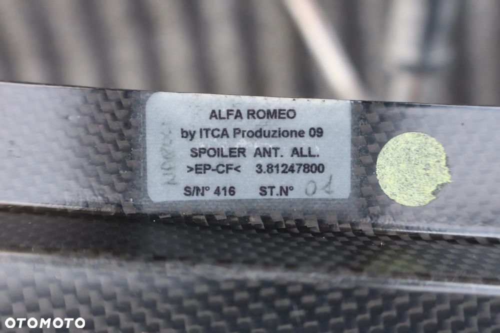 DOKŁADKA SPOILER PRZEDNI PRZÓD ZDERZAKA ALFA ROMEO C8 81247800 2007-2010 - 15