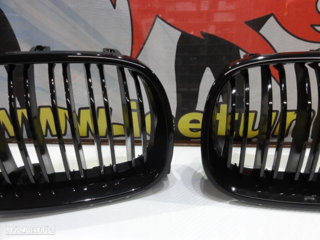 Grelha frontal BMW E60 2003-2010 M4 look / dupla lâmina em preto piano brilhante - 5