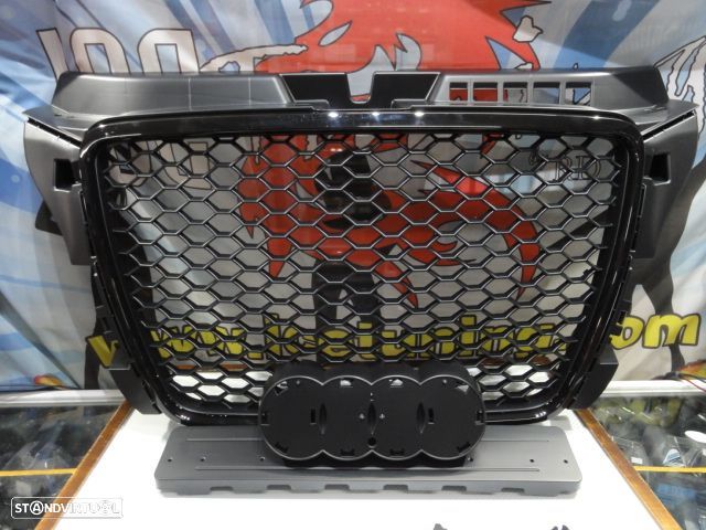 Grelha frontal audi a3 8P 08-12 HATCHBACK / SPORTBACK / CABRIO RS3 look com suporte para simbolo - 1