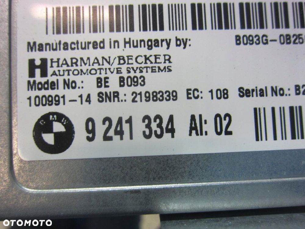 BMW F10 WZMACNIACZ HIFI AMPLITUNER HARMAN 65129312592 9239388 9241334 - 6