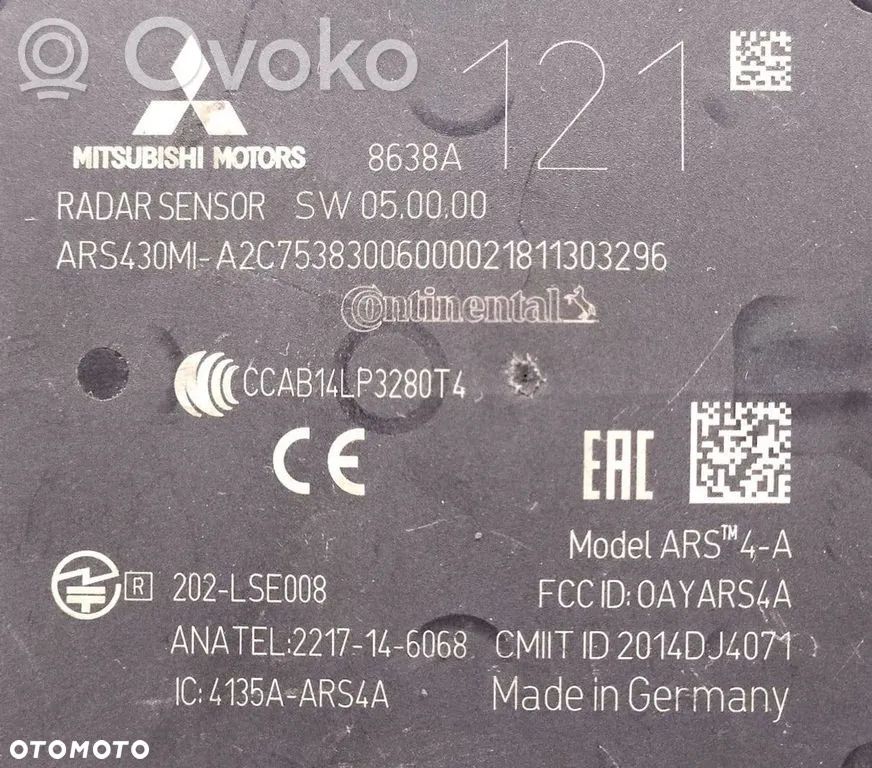 Czujnik radar Mitshubishi Eclipse Cross 202LSE008 4135AARS4A - 1