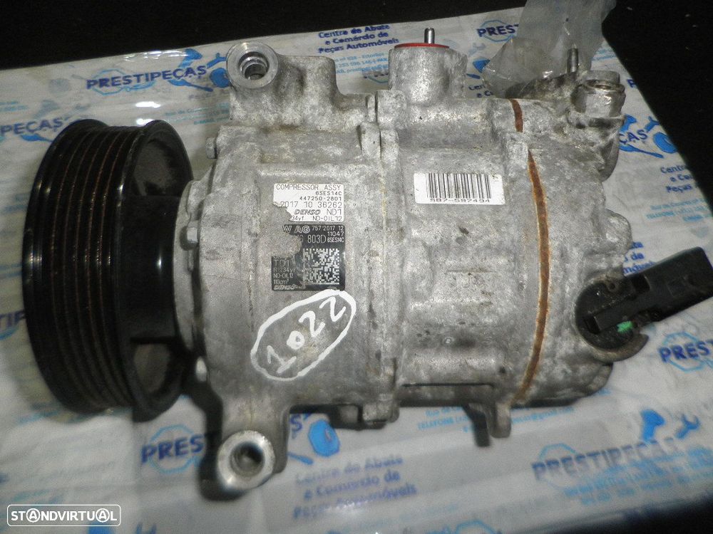 Compressor AC 6SES14C  4472502801 VW POLO 6  2018 1.0I 75CV 5P CINZA GASOLINA DENSO - 1