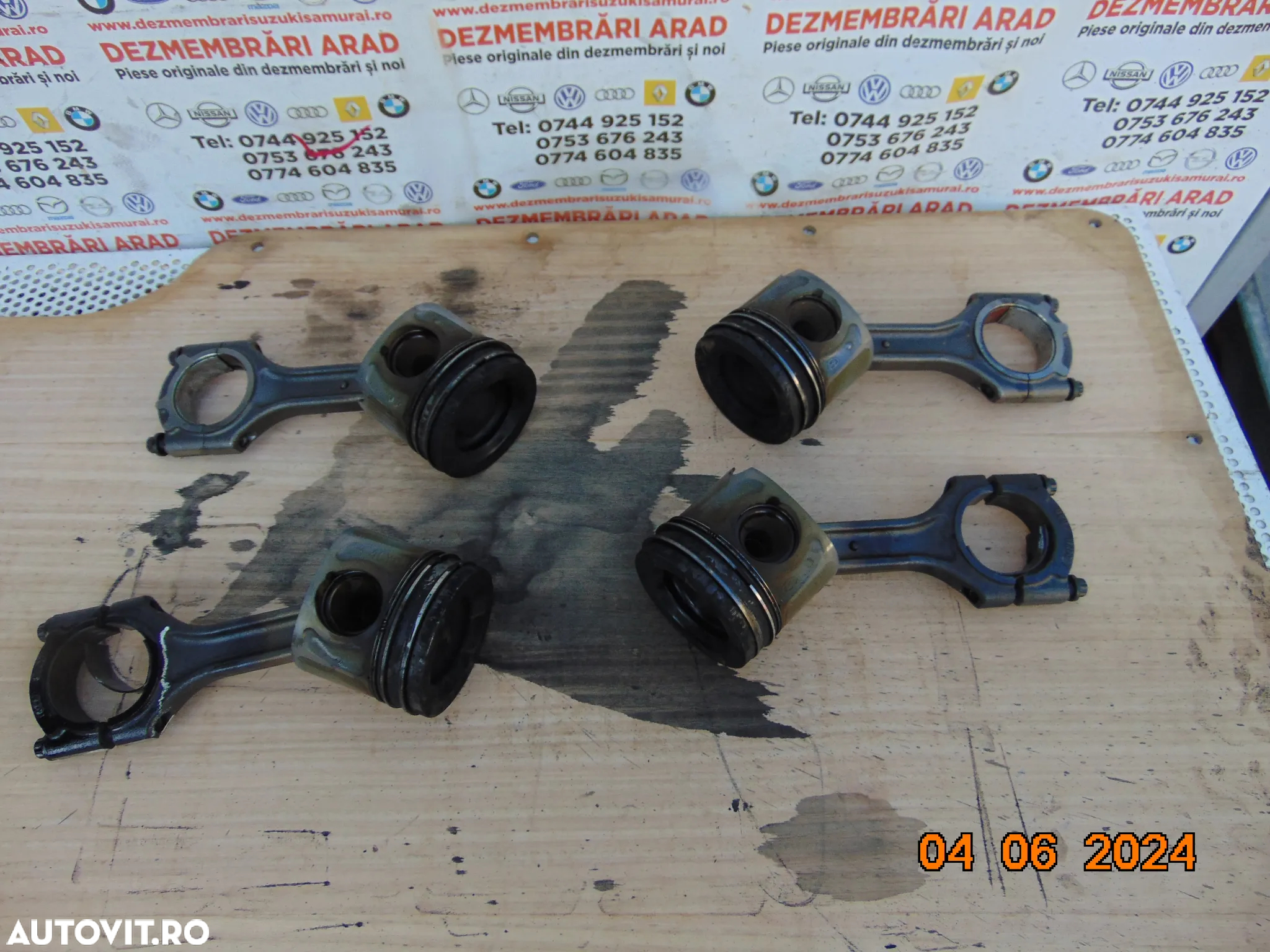 Piston cu biela Hyundai Tucson 2.0 euro 6 d4ha Santa Fe Kia Sportage Sorento 2.0 d4ha pistoane biel - 2