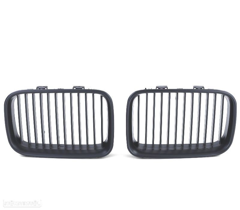 GRELHAS FRONTAIS BMW E36 91-96 LOOK M PRETO MATE - 2