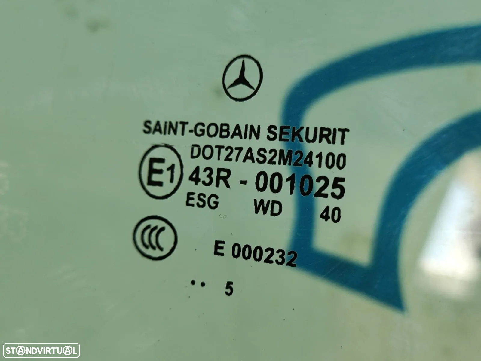 Vidro janela porta esquerda original Mercedes SLK R171 - 6