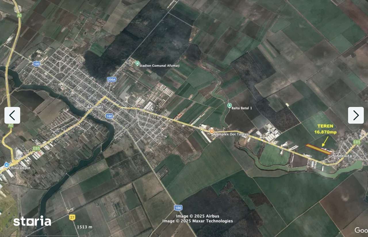 Teren 16.87omp Afumati Ganeasa - curent, utilitati, acces strada - Imagine principală: 3/5