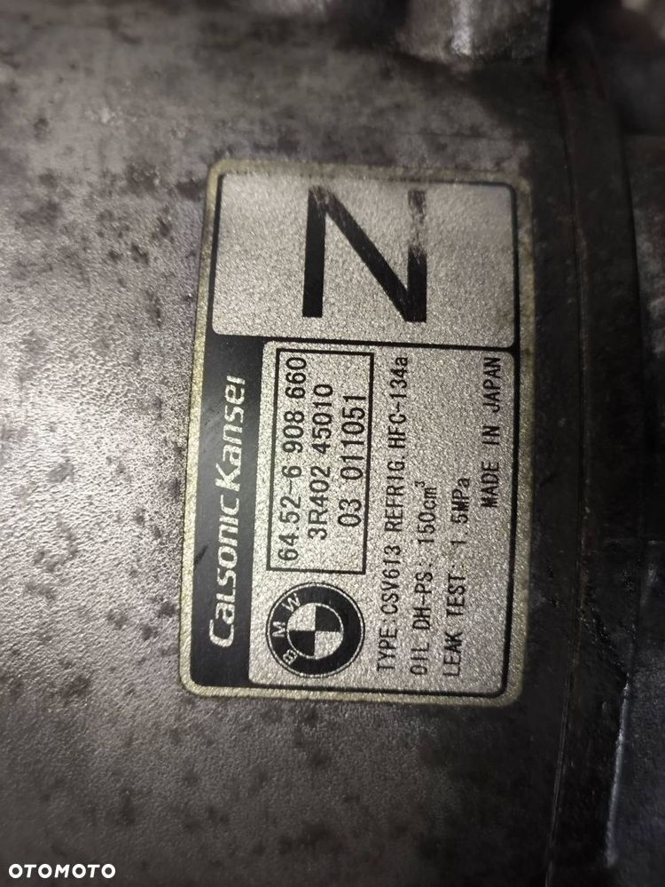 SPRĘŻARKA KOMPRESOR KLIMATYZACJI BMW E46 LIFT 318i 1.8 16V N42 N46 6908660 - 3