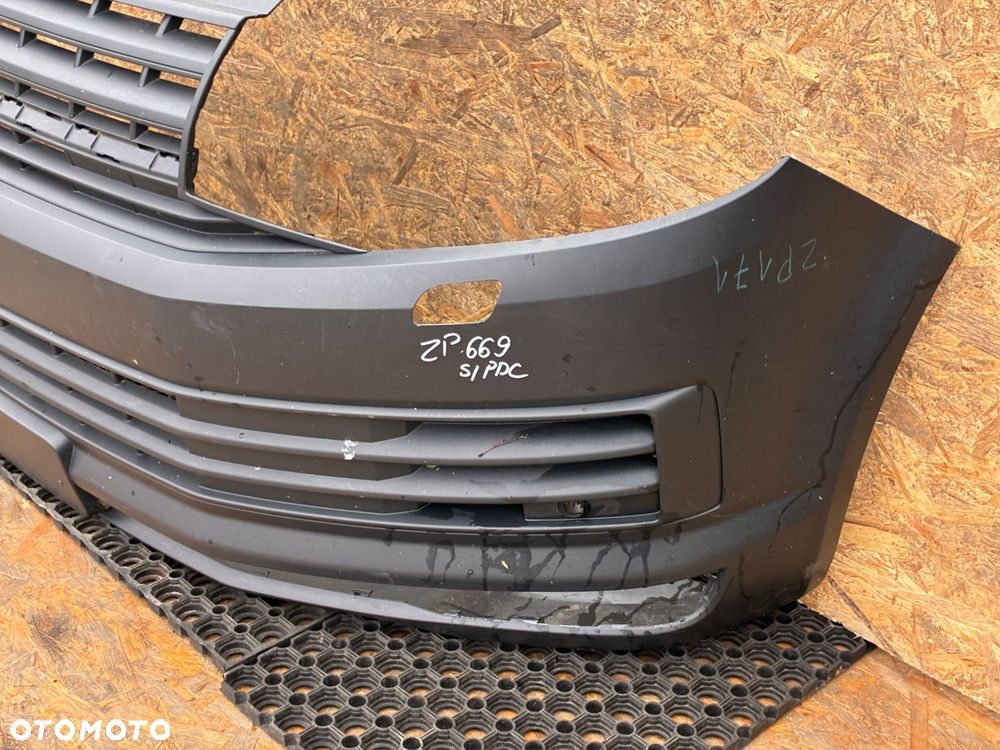 VW T6 Satinschwarz  SKORUPA ZDERZAK PRZÓD  PRZEDNI  PDC SPRYSK 7E0807221D - 3