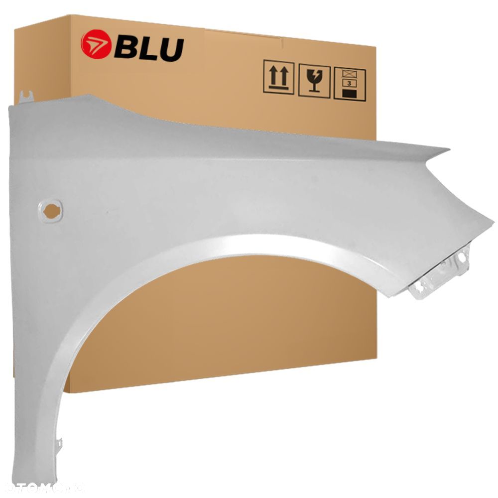 BLU Błotnik SKODA FABIA II 2 5J ROOMSTER 9156 prawy srebrny 07-15 przód ReflexSilber - 1