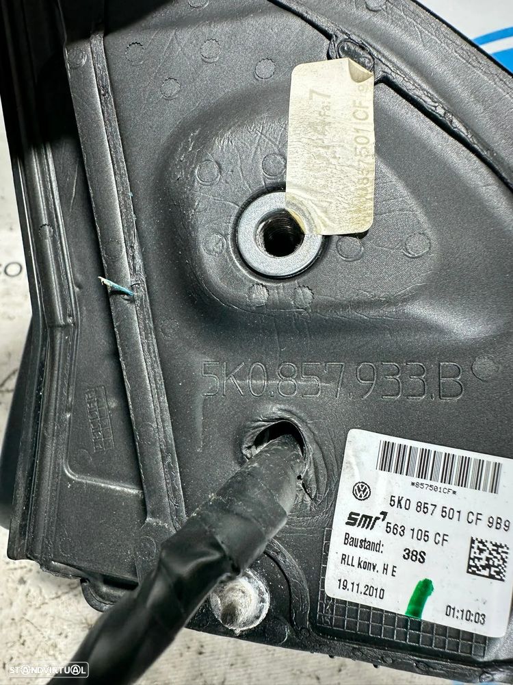 .Espelho Retrovisor Lateral Esquerdo VW Volkswagen Golf 6 5K0857502BD 2009 - 2014 - 8