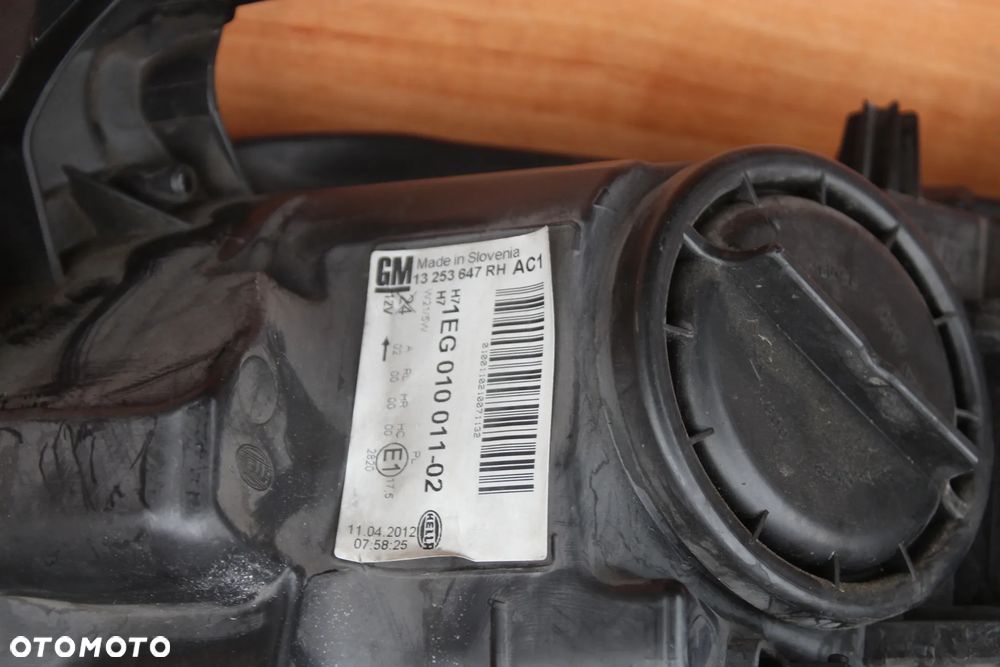 LAMPA PRAWA PRZEDNIA PRAWY PRZÓD OPEL ASTRA J JASNA 13253647 100% OK EUROPA ORYGINAŁ - 22