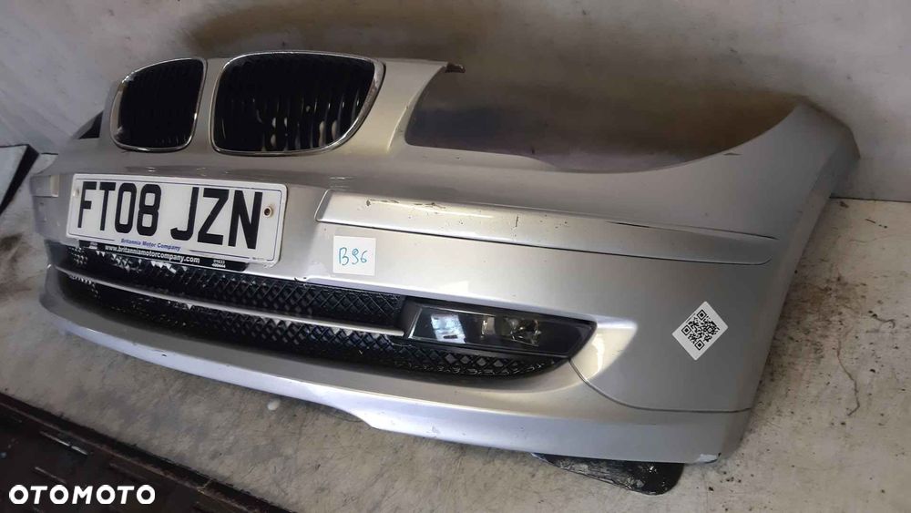 ^ ZDERZAK PRZÓD PRZEDNI DO BMW E87 SERIA 1 LIFT FL TITANSILBER SREBRNY HALOGENY - 4