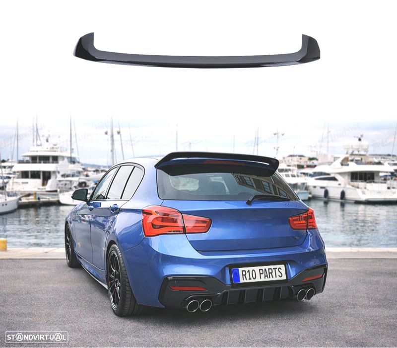 AILERON SPOILER TRASEIRO BMW F20 F21 LCI 15-19 LOOK M PERFORMANCE PRETO BRILHANTE - 1