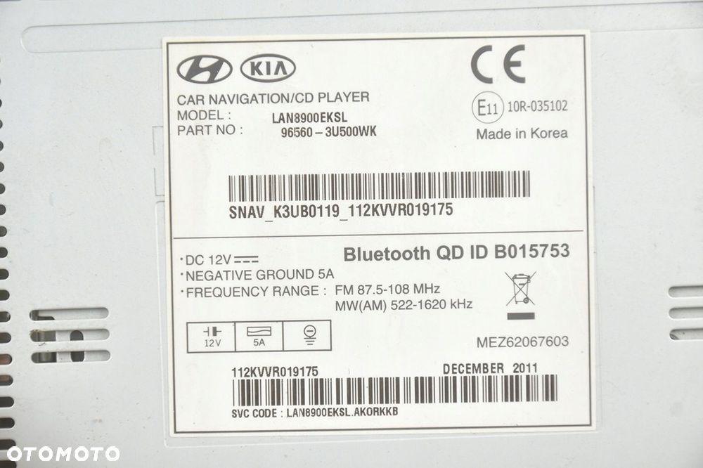 radio * nawigacja kia sportage iii 96560-3u500wk - 6