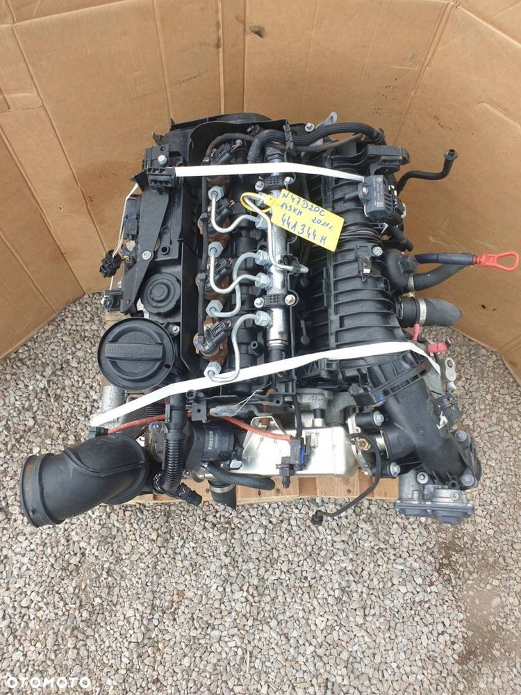 silnik kompletny bmw 2.0d n47d20c 143km nr mag 441344 przednia przepustnica - 2
