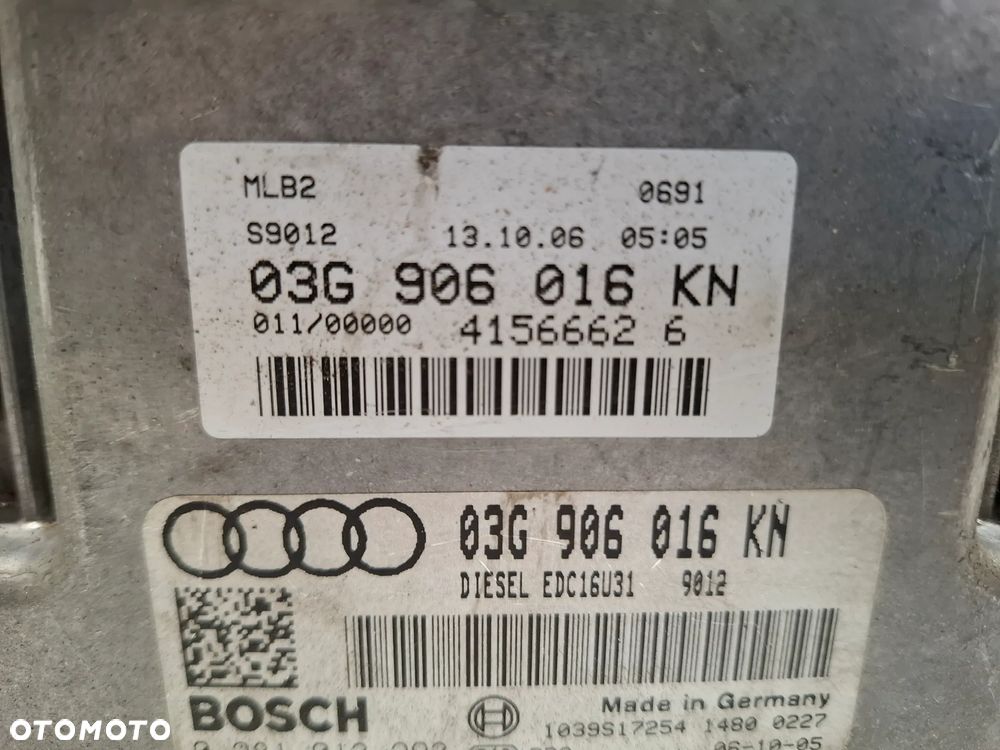 STEROWNIK SILNIKA KOMPUTER 2.0TDI 03G906016KN VW AUDI SEAT SKODA SLASK WYSYLKA VAT - 2