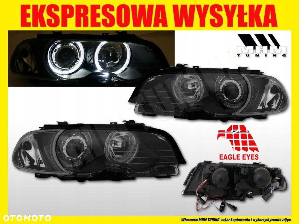 Reflektor Lampa Migacz kpl Diody Soczewka Clear Black Bmw 3 E46 Coupe 99-03 - 4