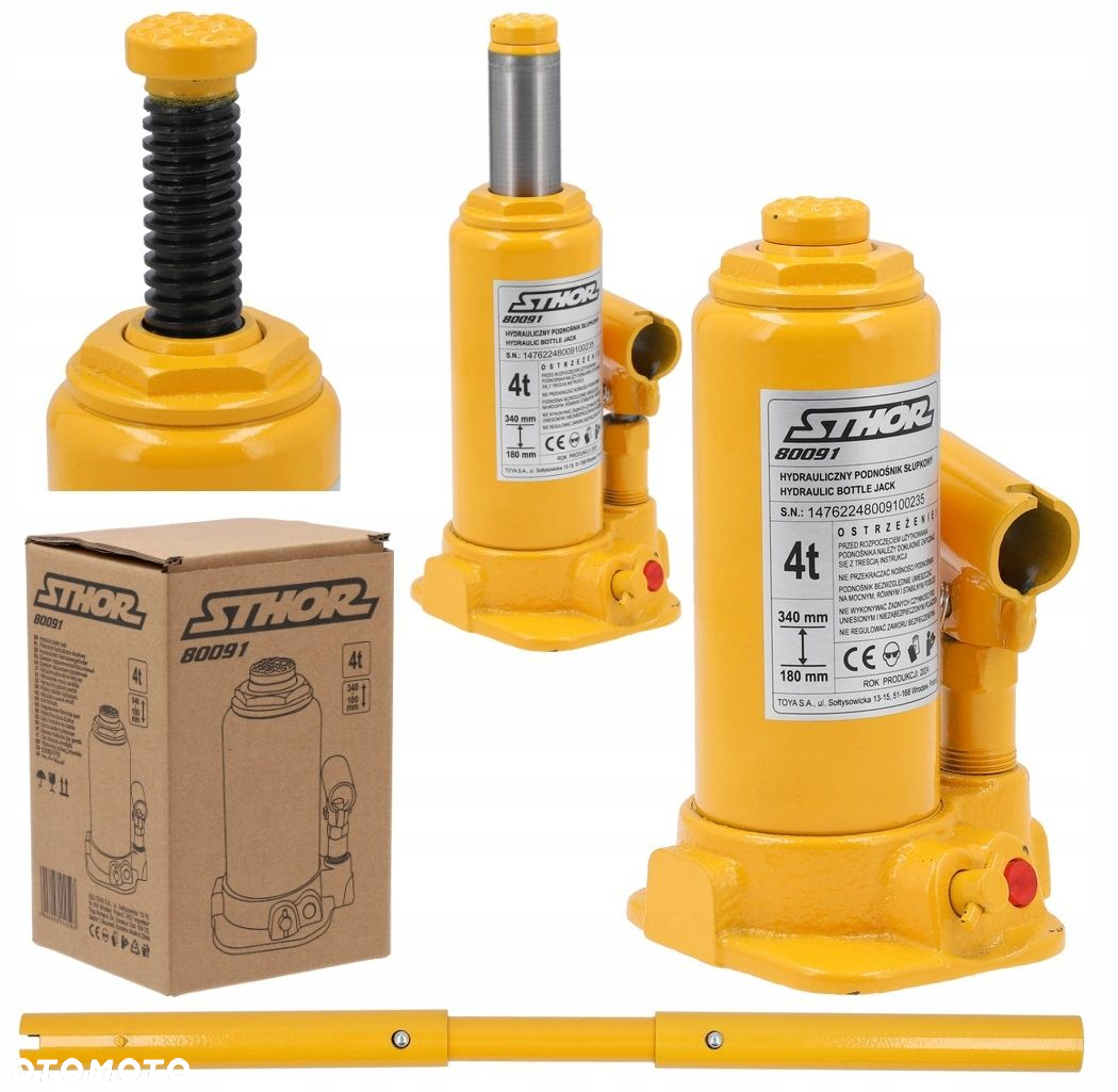 PODNOŚNIK HYDRAULICZNY SŁUPKOWY BUTELKOWY SAMOCHODOWY LEWAREK 4 TONY 80091 - 10