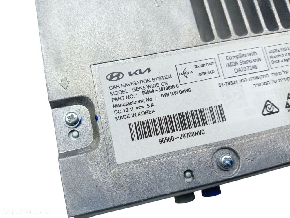 RADIO HYUNDAI KONA I LIFT (2020-2023) 1.0 T-GDI 120KM 96560-J9700 - 7