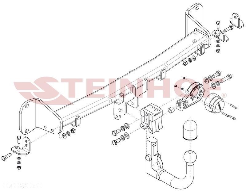 Wypinany hak holowniczy + Moduł 7 pin do BMW SERIA 5 G30 Sedan G31 Touring - 2