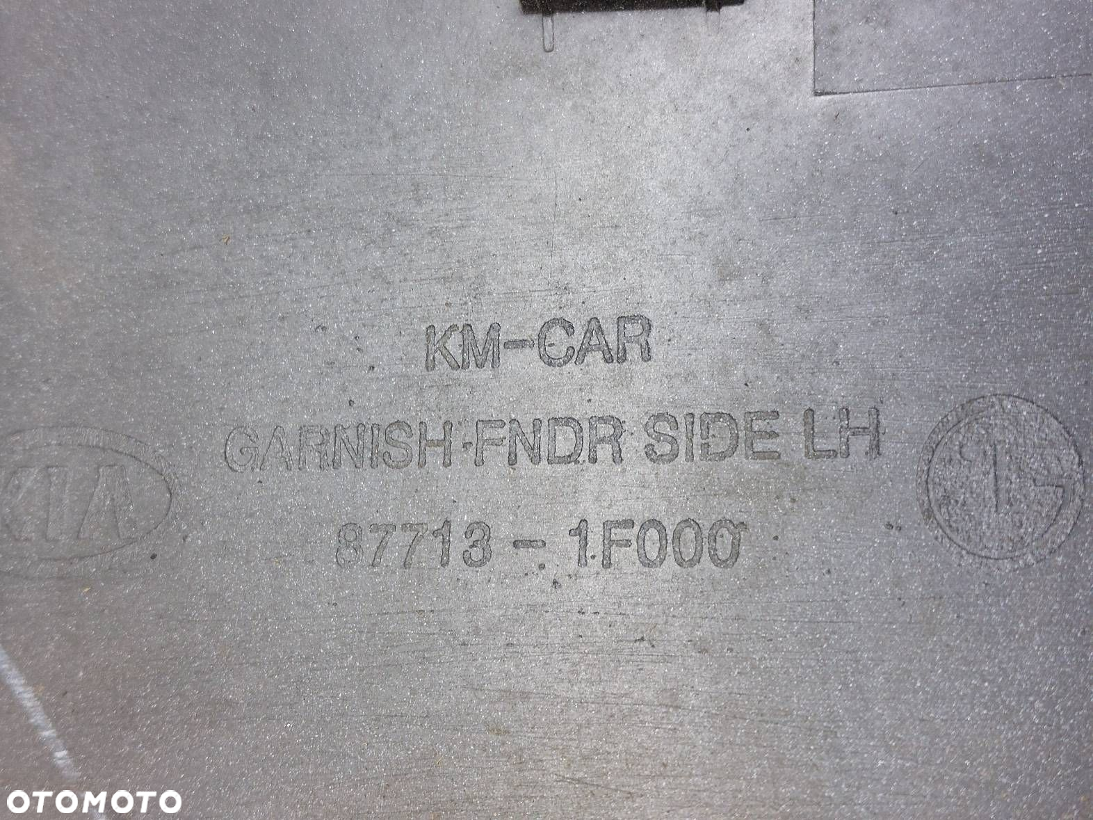NAKŁADKA BŁOTNIKA LEWY PRZÓD KIA SPORTAGE II S6 87713-1F000 - 4