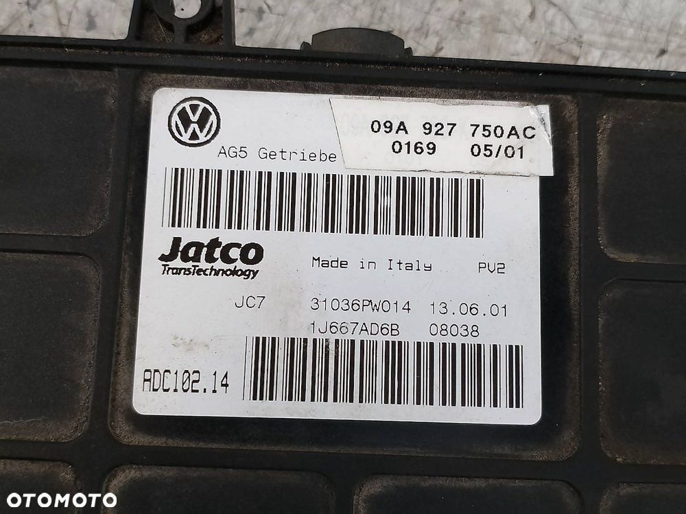 STEROWNIK SKRZYNI BIEGÓW AUDI A3 8L 09A927750AC 1.8 20V - 3