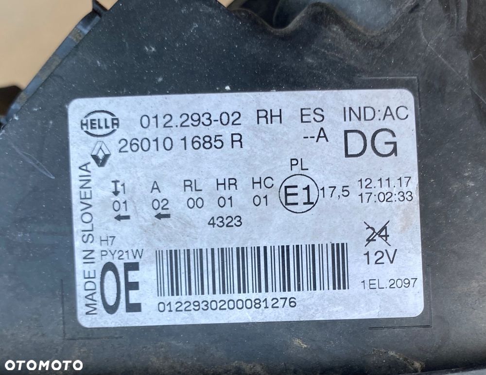 RENAULT SCENIC 4 IV GRAND SCENIC IV 2 sztuki Kompletna LAMPA PRZEDNIA PRAWA LEWA soczewka REFLEKTOR PRAWY lewy PRZÓD  EUROPA lampy przednie reflektory 260101685R 260606727R Wwa - 15
