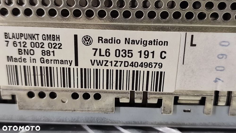 VW TOUAREG 7L 03-09R RADIO CD NAWIGACJA KOD ORYGINAL 7L6035191 - 20