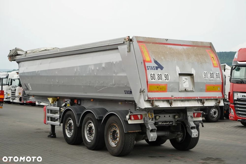 Stas WYWROTKA / 26m3 / ALUMINIOWA / OŚ PONOSZONA / SKRĘTNA  / OSIE SAF - 6