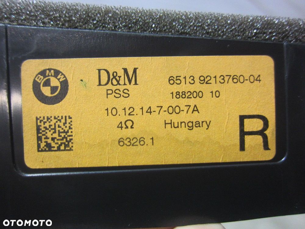 BMW X3 F25 GŁOŚNIK TOP HIFI PRAWY 9213760 LOGIC 7 TYLNY 65139213760 - 9