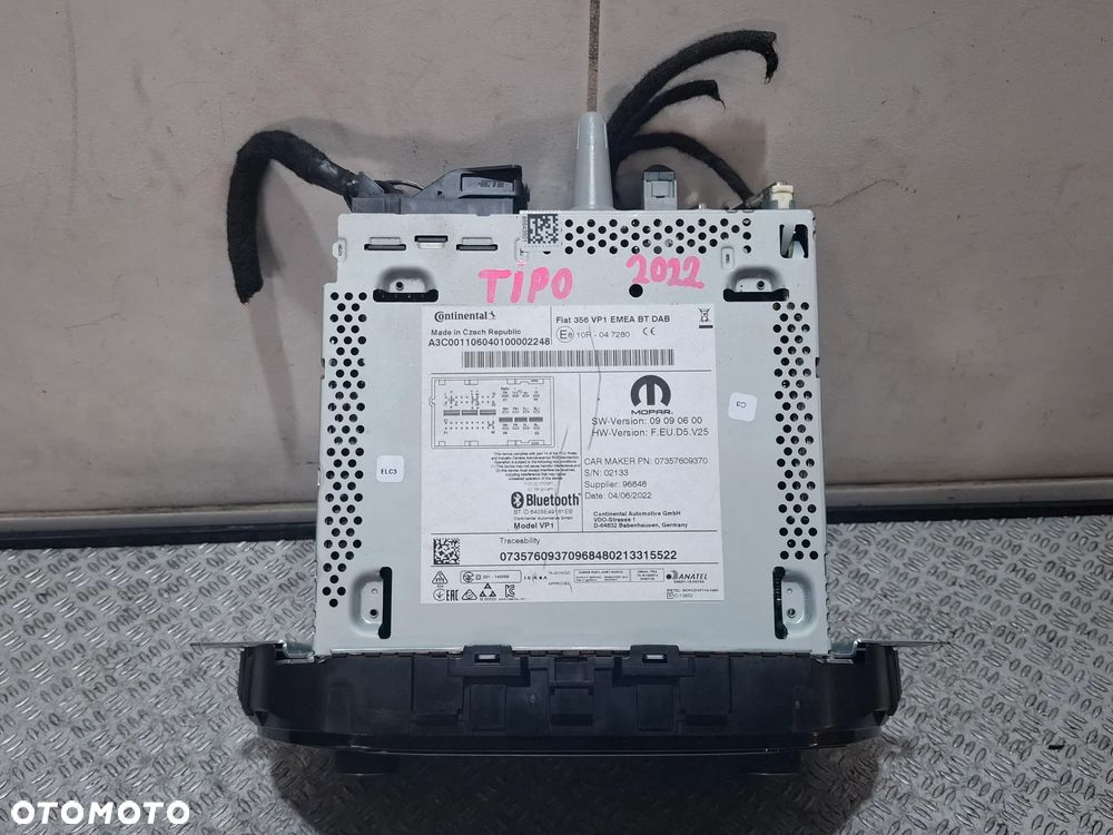 Radio Fiat Tipo II 2022 rok nr 07357609370 - 4