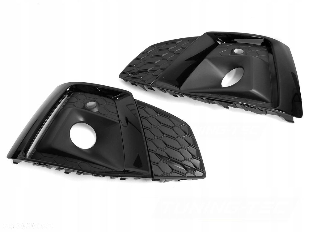 Kratka Atrapa Zaślepka zderzak przod Tuning Black Audi A5 b9 8w6 f5 Lift 19 - 1