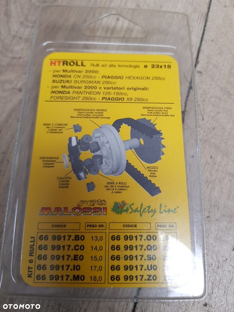 Rolki wariatora Malossi 66991710 Honda Pantheon 125 150 Piaggio X9 250 AN250 - 5