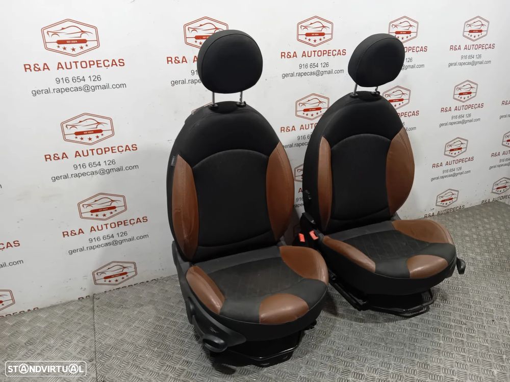 Conjunto de Bancos Mini Cooper S R56 Pele Tecido Original - 9
