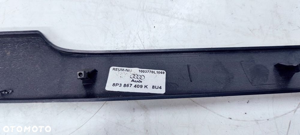LISTWA DEKORY DRZWI LEWY AUDI A3 8P 8P3867409K 8U4 - 4