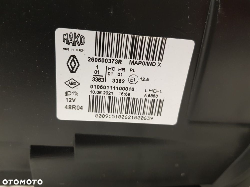NOWA ORYGINALNA LAMPA LEWA PRZEDNIA LEWY PRZÓD RENAULT CLIO 4 IV LIFT 16-19 260600373R - 2