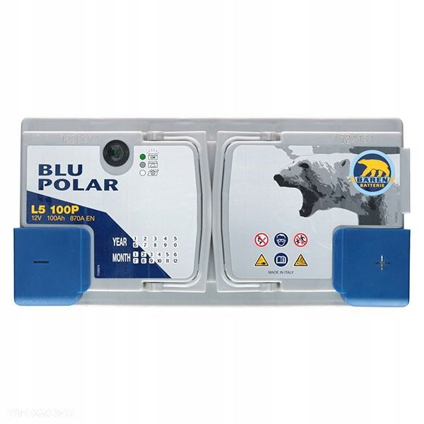 Akumulator Baren Blu Polar 12V 100Ah 870A EN P - 4