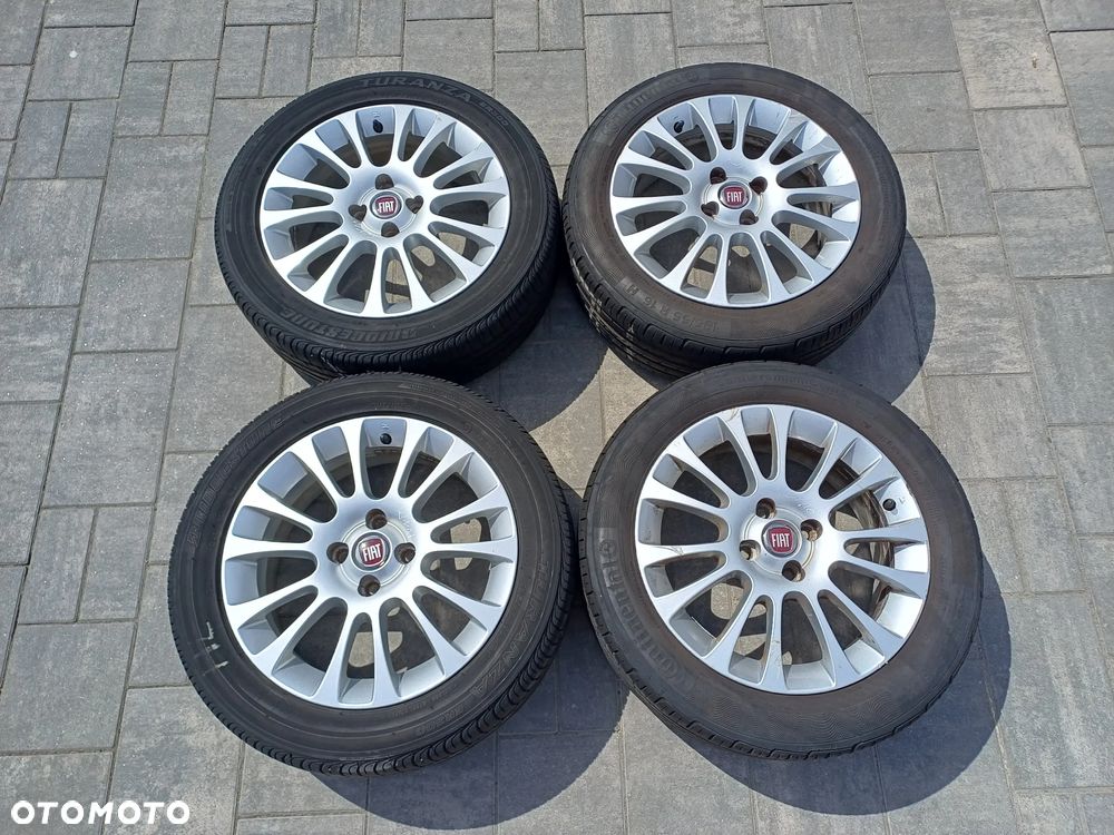 FELGI Z OPONAMI KOŁA ALUMINIOWE FIAT ALFA LANCIA R16 4X98 ET45 58,1 mm OPONY CONTINENTAL R17 195/55 R16 LATO NR32 - 1