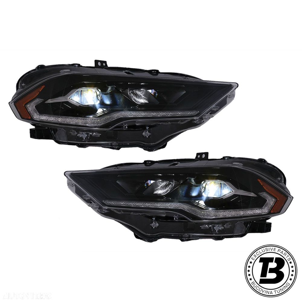 Faruri LED compatibile cu Ford Mustang VI Black Design Semnalizare Dinamica - 1