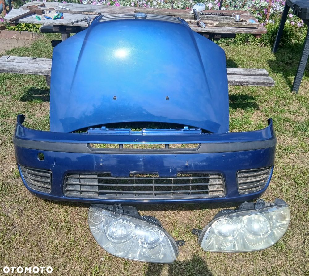 fiat punto II 2 lift zderzak lampy maska 498