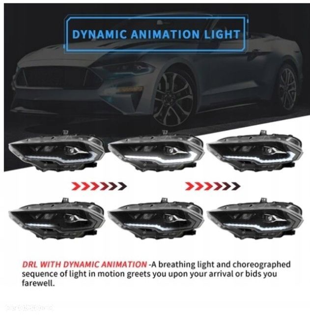Reflektory Lampy kpl Vland Full Led Tuning Ford Mustang VI 6 Lift 2018- z24 - 8