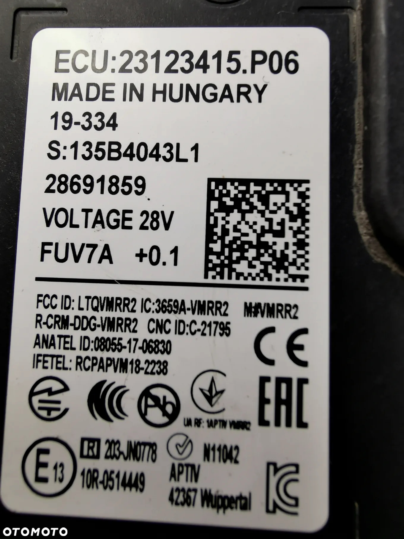Volvo FH4 FM4 Radar asystent pasa ruchu distronic 23123415 P06 - 4