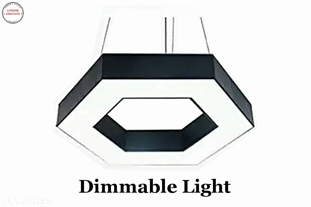 Candelabru Sistem de Iluminare Plafon Hexagon HoneyComb 6500K Diametru 60cm Reglab- livrare gratuita - 2
