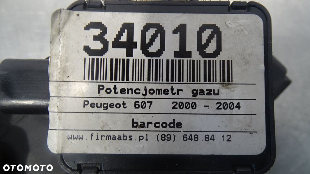POTENCJOMETR GAZU PEUGEOT 607 2.2 34010 896488412 - 6