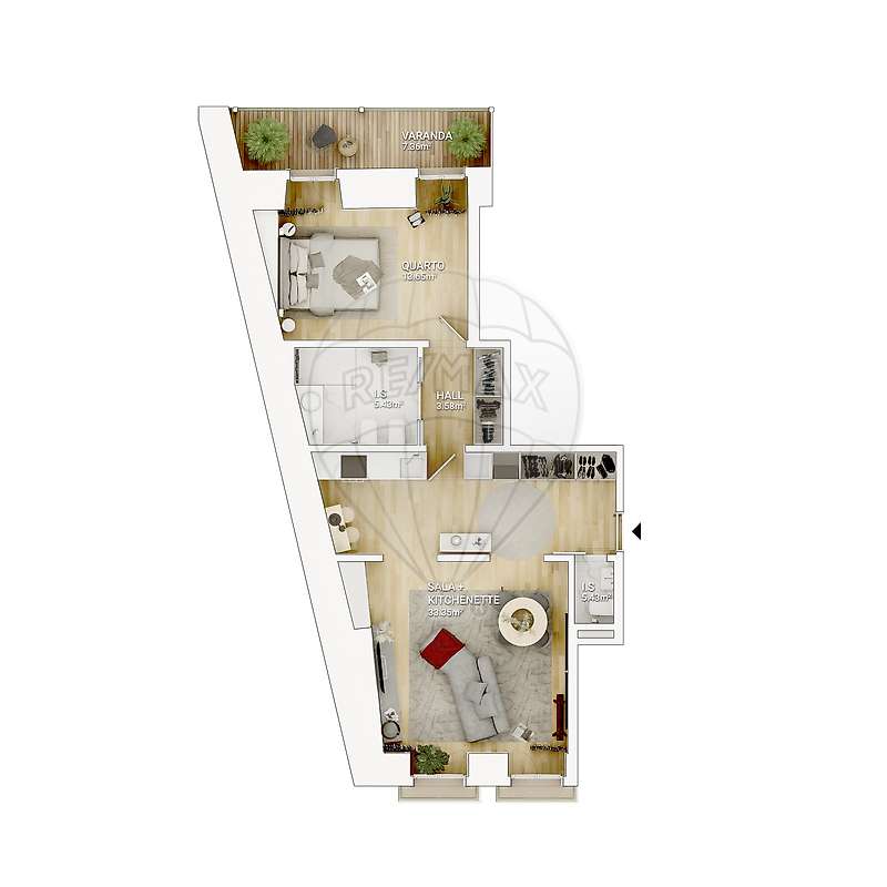 Apartamento T1 para venda - Grande imagem: 4/4