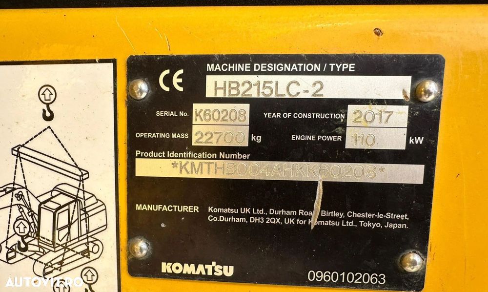 Komatsu HB215LC Excavator - 2