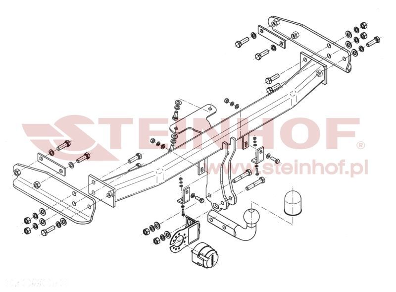 Hak Holowniczy + WIĄZKA 7PIN do Ford Maverick od 2004 do 2007 - 2